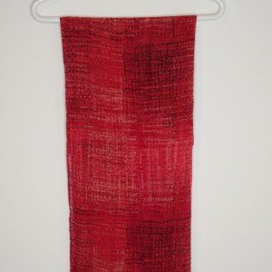 Elegant red and black scarf